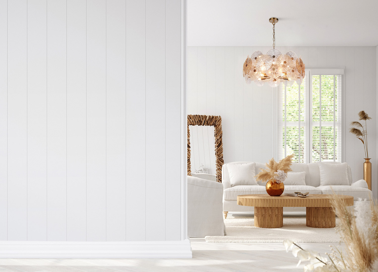 Duża lampa wisząca złota 10 żarówek szklane koła Aster Mayton - styl boho