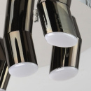 Duże oświetlenie sufitowe LED okrągłe - industrialne LED czarny chrom 609013809