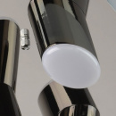 Duże oświetlenie sufitowe LED okrągłe - industrialne LED czarny chrom 609013809