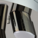 Duże oświetlenie sufitowe LED okrągłe - industrialne LED czarny chrom 609013809