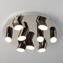 Duże oświetlenie sufitowe LED okrągłe - industrialne LED czarny chrom 609013809