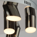 Duże oświetlenie sufitowe LED okrągłe - industrialne LED czarny chrom 609013809