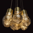 Duże żarówki - lampa wisząca LED do salonu LED RegenBogen Loft 663011707