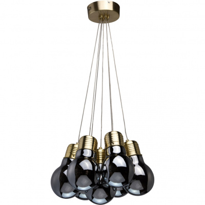 Duże żarówki - lampa wisząca LED do salonu LED RegenBogen Loft 663011707