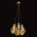 Duże żarówki - lampa wisząca LED do salonu LED RegenBogen Loft 663011707