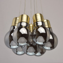 Duże żarówki - lampa wisząca LED do salonu LED RegenBogen Loft 663011707