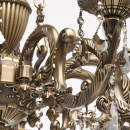 Duży, 12-ramienny żyrandol mosiężny z kryształami CHIARO Classic 491010712