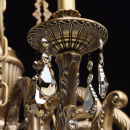 Duży, 12-ramienny żyrandol mosiężny z kryształami CHIARO Classic 491010712