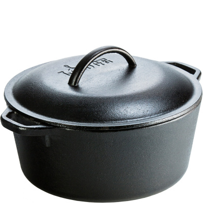 Duży garnek żeliwny z pokrywką 4,7 Litra Dutch Oven Lodge L8DOL3