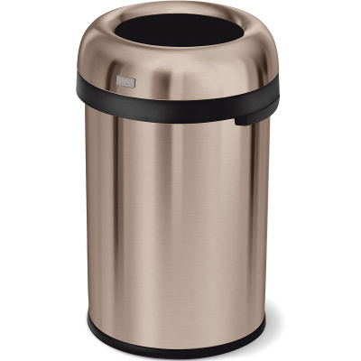 Duży kosz na śmieci 115 Litrów Bullet Open simplehuman różowe złoto CW1481
