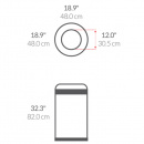 Duży kosz na śmieci 115 Litrów Bullet Open simplehuman różowe złoto CW1481