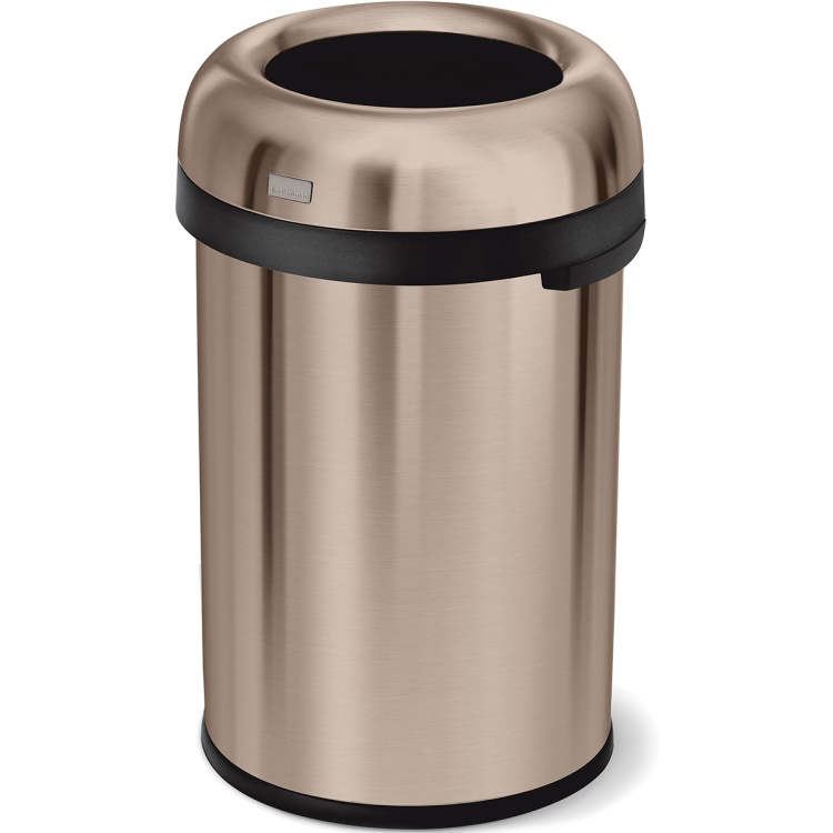 Duży kosz na śmieci 115 Litrów Bullet Open simplehuman różowe złoto