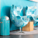 Duży kosz na śmieci beżowy PushBoy 50 litrów Wesco 175831-23