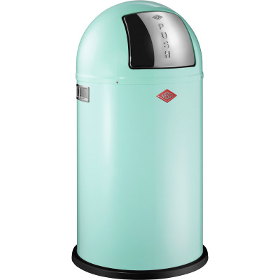 Duży kosz na śmieci miętowy PushBoy 50 litrów Wesco 175831-51