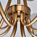 Duży, mosiężny żyrandol z białymi kloszami na 12 żarówek CHIARO Elegance 386016812