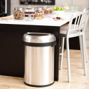 Duży, stalowy kosz na śmieci 60Litrów Bullet Open simplehuman półokrągły CW1468