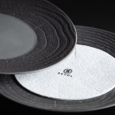 Duży talerz płaski 31 cm, porcelanowy Arborescence Revol grafitowy RV-648325-2