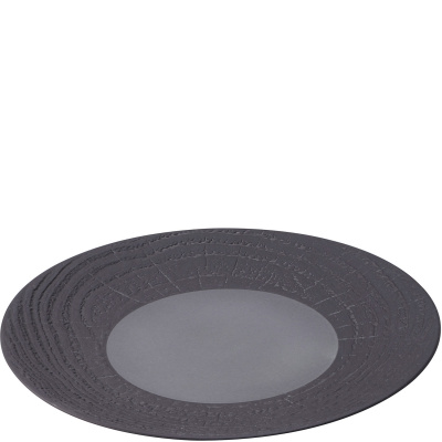 Duży talerz płaski 31 cm, porcelanowy Arborescence Revol grafitowy RV-648325-2