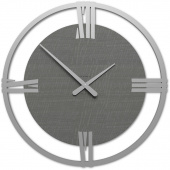 Duży zegar ścienny 60 cm rzymskie cyfry Sirio60 CalleaDesign szary czeczot 10-216-84