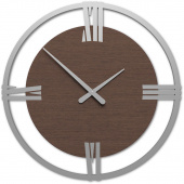 Duży zegar ścienny 60 cm rzymskie cyfry Sirio60 CalleaDesign wenge 10-216-89