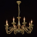 Duży, złoty żyrandol w stylu klasycznym na 8 żarówek MW-LIGHT Classic 371014508