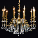 Duży żyrandol na 10 żarówek, kolor mosiądz, Consuelo MW-LIGHT Classic 614012610