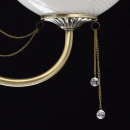 Duży żyrandol rustykalny, antyczny mosiądz i kryształ MW-LIGHT Classic 347019208