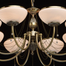 Duży żyrandol rustykalny, antyczny mosiądz i kryształ MW-LIGHT Classic 347019208