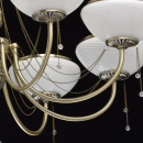 Duży żyrandol rustykalny, antyczny mosiądz i kryształ MW-LIGHT Classic 347019208