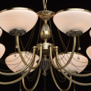 Duży żyrandol rustykalny, antyczny mosiądz i kryształ MW-LIGHT Classic 347019208