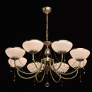 Duży żyrandol rustykalny, antyczny mosiądz i kryształ MW-LIGHT Classic 347019208