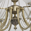 Duży żyrandol rustykalny, antyczny mosiądz i kryształ MW-LIGHT Classic 347019208