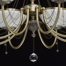 Duży żyrandol rustykalny, antyczny mosiądz i kryształ MW-LIGHT Classic 347019208