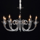 Duży żyrandol w stylu Art Deco na 10 żarówek, szklane ramiona MW-LIGHT Elegance 483014210