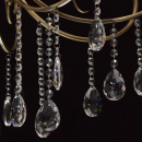 Duży żyrandol wiszący - antyczny mosiądz i kryształy MW-LIGHT Classic 8 żarówek  373013808