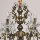 Duży żyrandol wiszący - antyczny mosiądz i kryształy MW-LIGHT Classic 8 żarówek  373013808