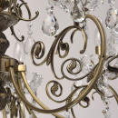 Duży żyrandol wiszący - antyczny mosiądz i kryształy MW-LIGHT Classic 8 żarówek  373013808