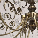 Duży żyrandol wiszący - antyczny mosiądz i kryształy MW-LIGHT Classic 8 żarówek  373013808