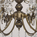 Duży żyrandol wiszący - antyczny mosiądz i kryształy MW-LIGHT Classic 8 żarówek  373013808