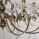 Duży żyrandol wiszący - antyczny mosiądz i kryształy MW-LIGHT Classic 8 żarówek  373013808