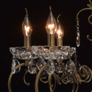 Duży żyrandol wiszący - antyczny mosiądz i kryształy MW-LIGHT Classic 8 żarówek  373013808