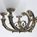 Duży żyrandol z białymi kloszami, postarzany mosiądz Felice MW-LIGHT Classic 114010308