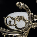 Duży żyrandol z białymi kloszami, postarzany mosiądz Felice MW-LIGHT Classic 114010308