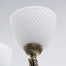 Duży żyrandol z białymi kloszami, postarzany mosiądz Felice MW-LIGHT Classic 114010308