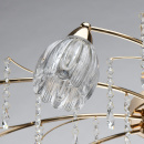 Duży żyrandol złoty, szklane, kwiatowe klosze Amelia MW-LIGHT Flora 294016710