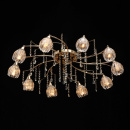 Duży żyrandol złoty, szklane, kwiatowe klosze Amelia MW-LIGHT Flora 294016710