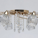 Duży żyrandol złoty, szklane, kwiatowe klosze Amelia MW-LIGHT Flora 294016710