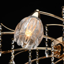 Duży żyrandol złoty, szklane, kwiatowe klosze Amelia MW-LIGHT Flora 294016710