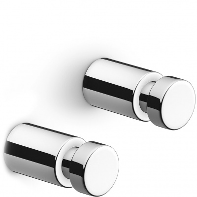 Dwa wieszaki łazienkowe na ręczniki Avio Zack stal polerowana 40403