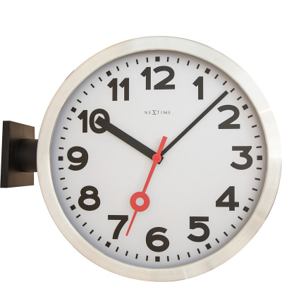 Dworcowy zegar ścienny Station Double Nextime podwójny 3217
